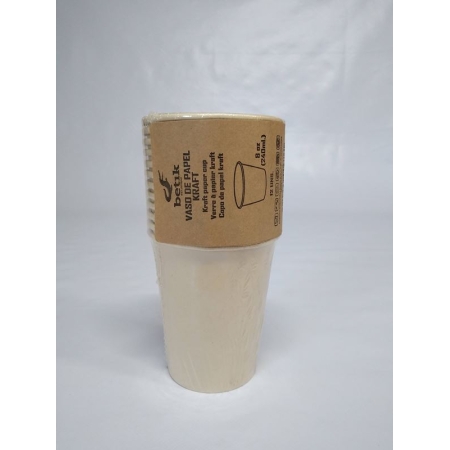 BETIK VASO PAPEL KRAFT 08 OZ 240 ML PAK- 12 UNID