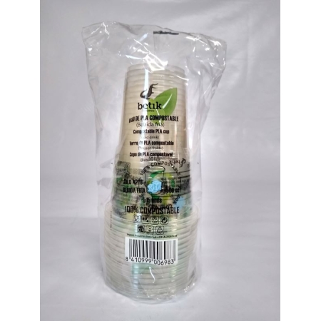 BETIK VASO PLA COMPOSTABLE 500 CC PAK- 15 UNID