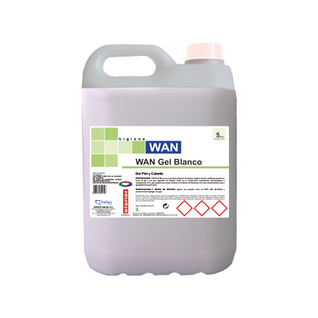 WAN HIGIENE GEL BLANCO PIEL Y CABELLO 5 L