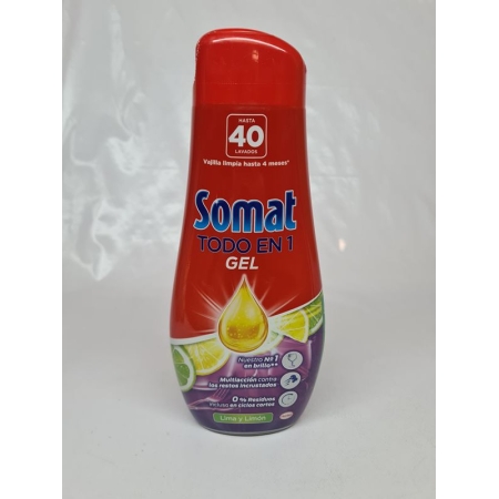 SOMAT LAVAVAJILLAS GEL LIMON T-1 40 D 640 ML 