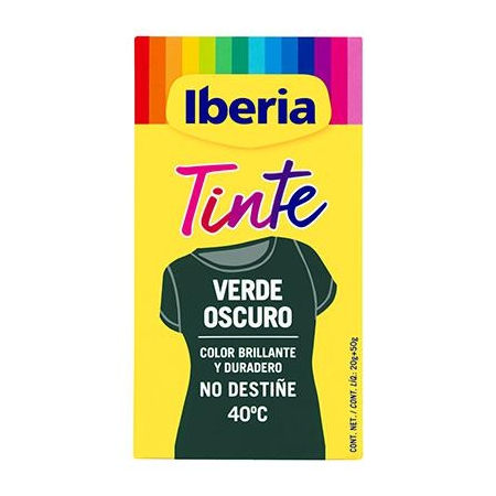 IBERIA TINTE ROPA VERDE OSCURO 40ºC