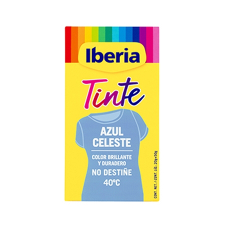 IBERIA TINTE ROPA AZUL CELESTE 40º C