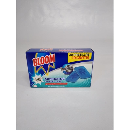 BLOOM INSECT. RECAMBIO ELECTRICO 20+10 PASTILLAS