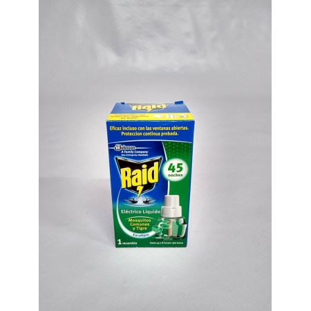 RAID INSECTICIDA RECAMBIO ELECTR LIQUIDO EUCALIP 45 N