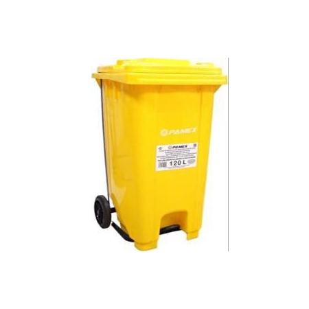 PAMEX CONTENEDOR AMARILLO C/PEDAL 120 L REF-2022 (SPP)