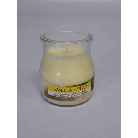 VELA VASO CRISTAL PERFUMADA YOGURT VAINILLA