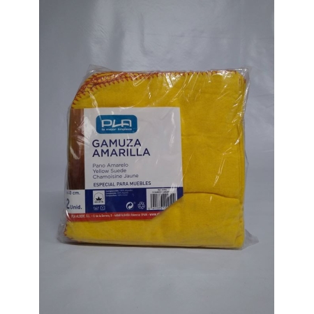 NEW PLA GAMUZA AMARILLA 40X40 CM PAK- 12 R. 036