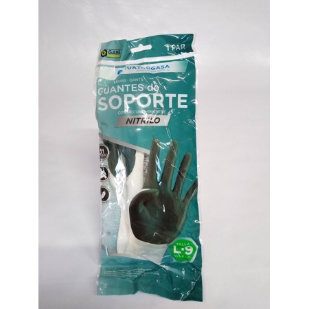 CUATRO GASA GUANTES SOP NITRILO VERDE T/ GDE (L)  Nº 9