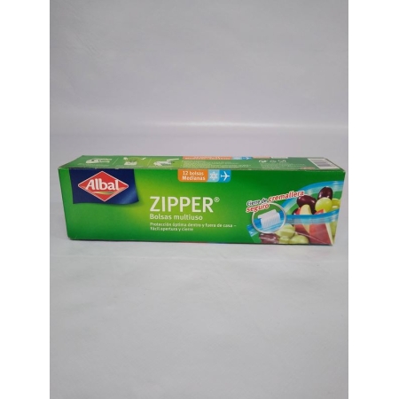 ALBAL BOLSAS ZIPPER MEDIANAS 1 L 12 UNID