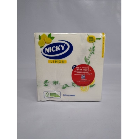 NICKY SERVILLETAS LIMOM DECORADA 33X33 2 C PAK- 65 UNID