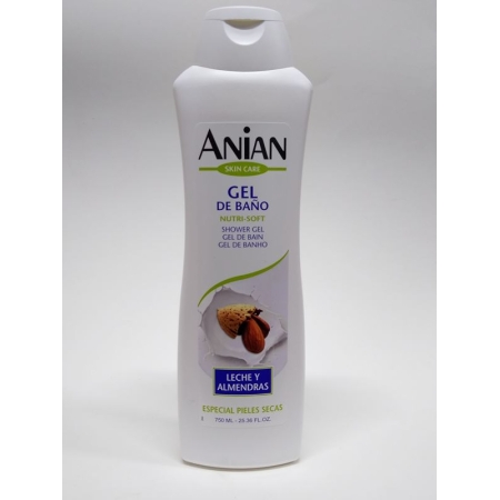 ANIAN GEL BAÑO LECHE Y ALMENDRAS 750 ML