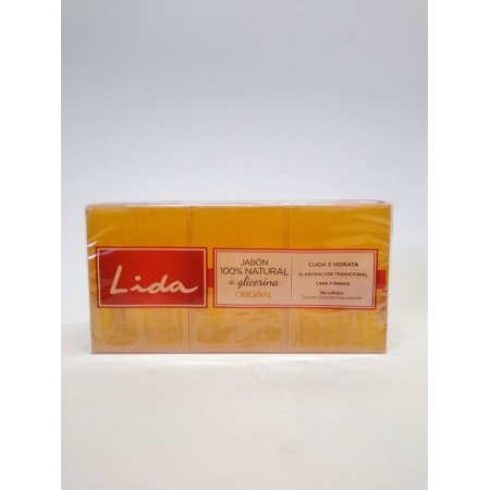 LIDA JABON MANOS GLICERINA 125 GR 2 PAST.