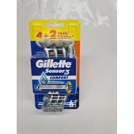 GILLETTE MAQUINILLA DESECH. SENSOR 3 CONFORT 4 UNID (EX)