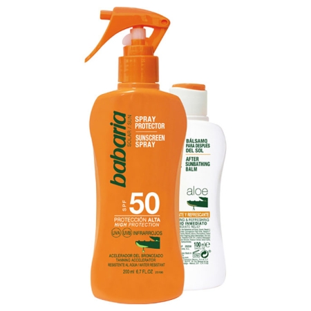 BABARIA SUN PISTOLA LECHE ALOE  F-50 200 ML + AFTER