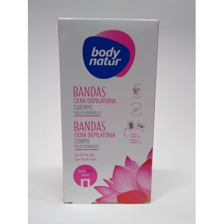 BODY NATUR BANDAS DEPILAR CORPORAL P/SENSI LOTO 16 UD