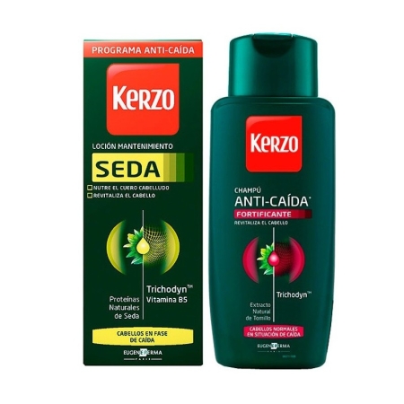 KERZO LOCION SEDA 150 ML+ CHAMPU ANTICAIDA 250 ML