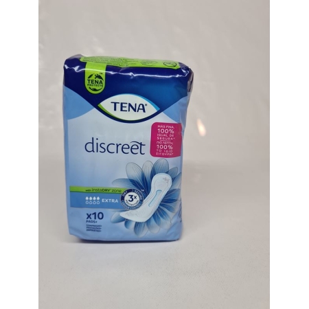 TENA COMPRESA DISCREET EXTRA 10 UNID