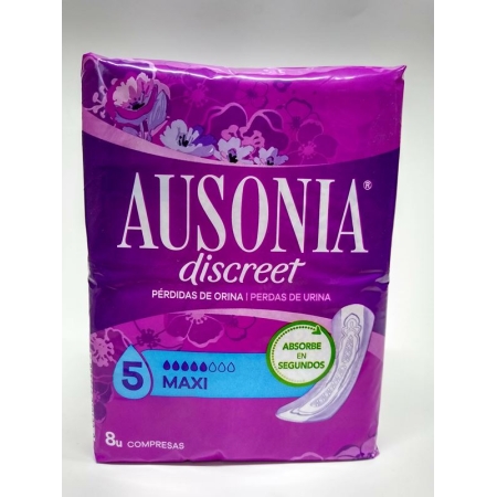 AUSONIA COMPRESA DISCREET MAXI 8 UNID