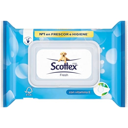 SCOTTEX TOALLITAS HIGINICAS WC FRESH PAK- 74 UNID