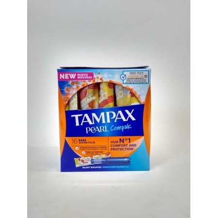 TAMPAX COMPAK PEARL SUPER PLUS 16 UNID