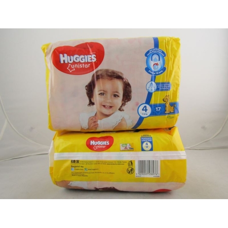 HUGGIES PAÑAL UNISTAR T 4 7-18 KG 17 UND (EX) 