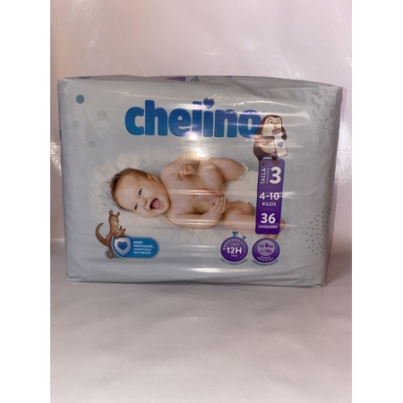 CHELINO PAÑAL 4-10 KG T-3 36 UNID