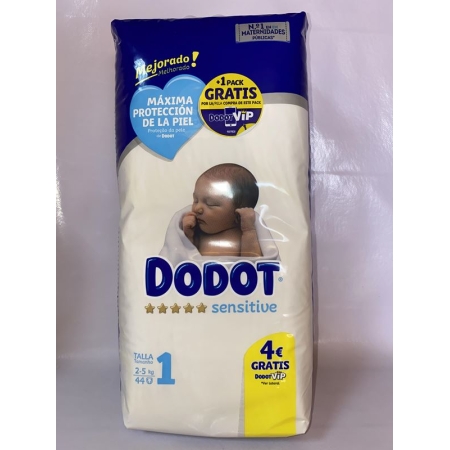 DODOT PAÑAL SENSITIVE T-1 2-5 KG 44 UNID 