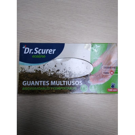 GUANTES DR. SCURER BIO/COMPOST. T/ PEQUEÑA PAK- 100 (S)