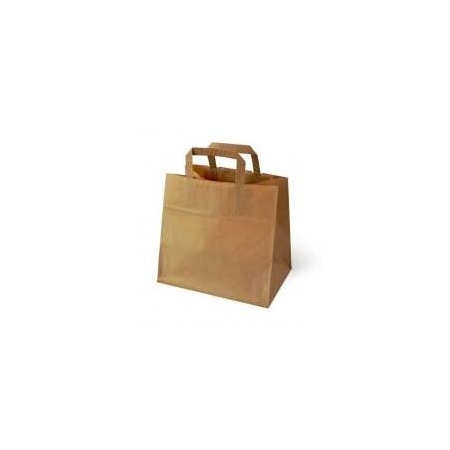 BOLSA PAPEL KRAFT 80 GR ASA PLANA 26+18X25 CM PAK 250 UD