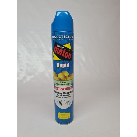 MATON INSECTICIDA RAPID AZUL LIMON 600 ML