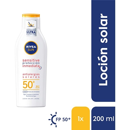 NIVEA SUN LECHE SENSITIVE ALERGIAS FP 50 200ML R/ 80457