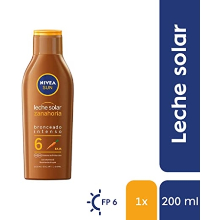 NIVEA SUN LECHE ZANAHORIA FP 6 200 ML R/ 85778