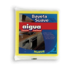 NEW BAYETA SUAVE AMARILLA 38X40 PAK 3 UNID R. 032