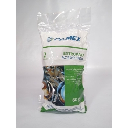 PAMEX ESTROPAJO ACERO INOX PROF 60 GR PAK- 2 REF- 1354