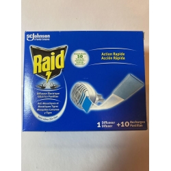 RAID INSECTICIDA APARATO ELECTRICO + 10 PASTILLAS