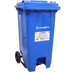 PAMEX CONTENEDOR AZUL CON TAPA 120 L REF- 2028 (SPP)