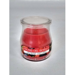 VELA VASO CRISTAL PERFUMADA YOGURT FRUTAS BOSQUE