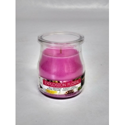 VELA VASO CRISTAL PERFUMADA YOGURT FLORAL EXPLOSION