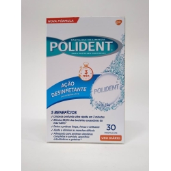 POLIDENT PASTILLAS BLANQUEADOR DENTAL 30 UNID (EX)