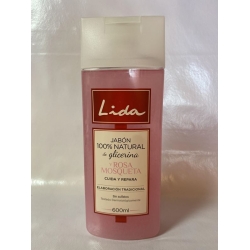 LIDA JABON LIQUIDO ROSA MOSQUETA 600 ML