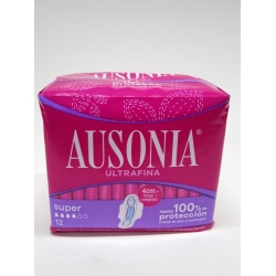 AUSONIA COMPRESA AIR DRY SUPER ALAS 12 UNID