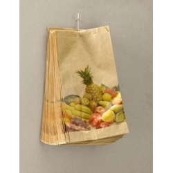 BOLSA PAPEL FRUTERIA 20+9X32 CM CORDEL 2 KG PAK- 975 UNID